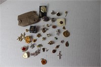 misc lot of pins and necklace pendents