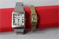 lot of tow watches [ not tested] silver Cartier ;
