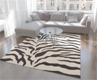 Area rug zebra pattern  - 7ft x 10ft