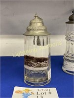 LATE 1800'S GLASS GERMAN BEER STEIN