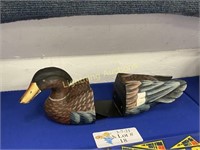 VINTAGE LONDON WOODEN DUCK DECOY BOOKENDS