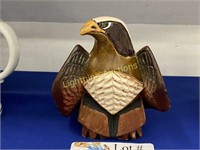 SOUTHWEST POTTERY HAWK SCULPTURE SIGNED