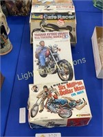 FOUR MOTORCYCLES PLASTIC KIT MODELS