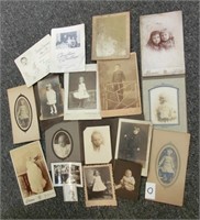 O- 18 assorted vintage photographs of children