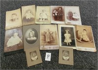 P- 12 cabinet cards type photos of children