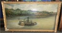 oil painting Natchez Belle sternwheel river boat