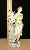 Volkstedt porcelain 7" figure w/harp