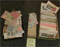 F4- 3 boxes sorted foreign stamps lots of Germany