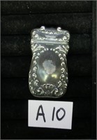 A10- ornate sterling match safe