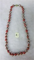 E-  old Chinese cloisonne beaded necklace