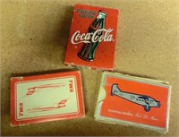TWA playing cards with box, American Airlines