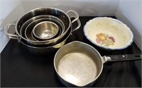 Mixing Bowls, Serving Dish & Sauce Pan