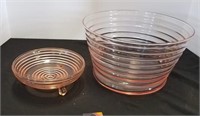 Depression Glass Bowl & Dish