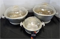 Vintage Guardian Service Pans with Glass Covers