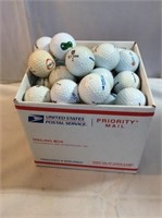 Box  Full of golf balls