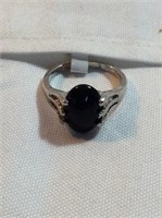 Size 9 with black stone ring