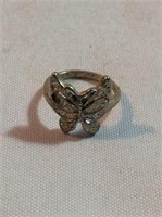 Sterling silver marked 9 to 5 size 9 butterfly