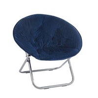 Urban Shop Corduroy Saucer Chair BLACK NOT