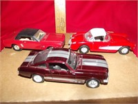 3 Die Cast Cars (2 Pull-Back)