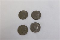 Four (4) Half Dollar Coins ('71,'72,'73,'74)