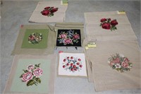 16 PCS NEEDLEPOINT FOR CHAIRS