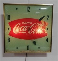 Coca Cola lit clock