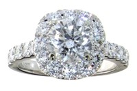 14kt Gold 3.16 ct Round Brilliant Cut Diamond Ring