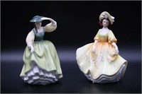 2 Royal Dolton Lady Figurines