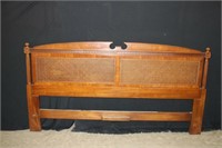 Wood & Wicker King Size Head Board