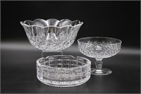 Waterford Crystal  Bowl, Compote, & Ashtray