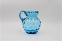 Fenton Blue Thumbprint Large Pitcher