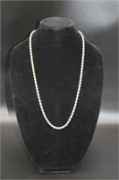 Gold Hollow Rope Chain 30"