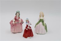 3 Royal Doulton Lady Figurines Miniatures