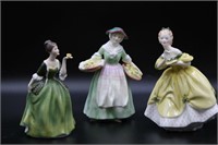 3 Royal Doulton Lady Figurines