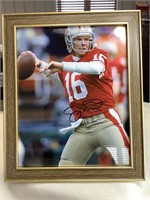 Joe Montana signed photo 8 x 10 framed