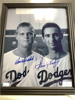 Sandy Koufax and Don Drysdale signed 8x10 framed