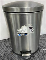 11 - TOUCH-FREE STAINLESS WASTEBASKET 17"H