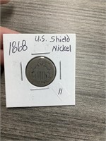 1868 U.S. shield nickel