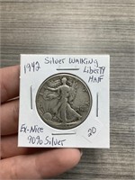 1942 Silver Walking Liberty Half 90% silver