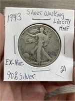 1943 Silver Walking Liberty Half 90% silver