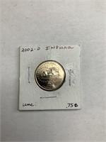 2002-D Indiana Quarter dollar