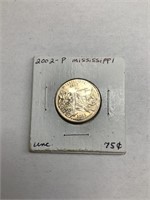2002-P Mississippi Quarter Dollar