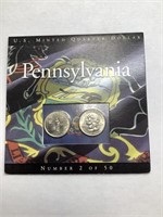 U.S. Minted Quarter Dollar- Pennsylvania 2/50