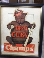 Vintage 1929 Chicago cubs decal