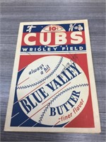 Original 1932 Chicago cubs official score card