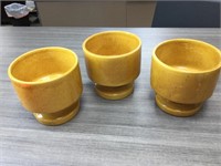 3 Haeger flower pots