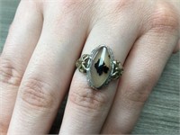 Antique sterling silver and gold ring