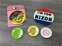 Vintage pin back buttons