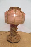 Wood Art Popcycle Stick Lamp Very Good 22' h