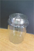 Glass Canister Jar with Lid 12.5" high